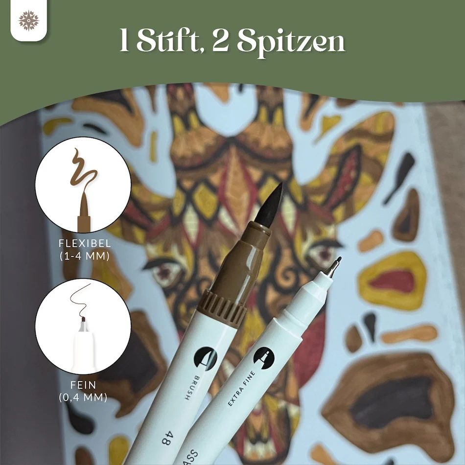 6er Dual Brush Pen Sets - Bunte Pinselstifte - Image 14