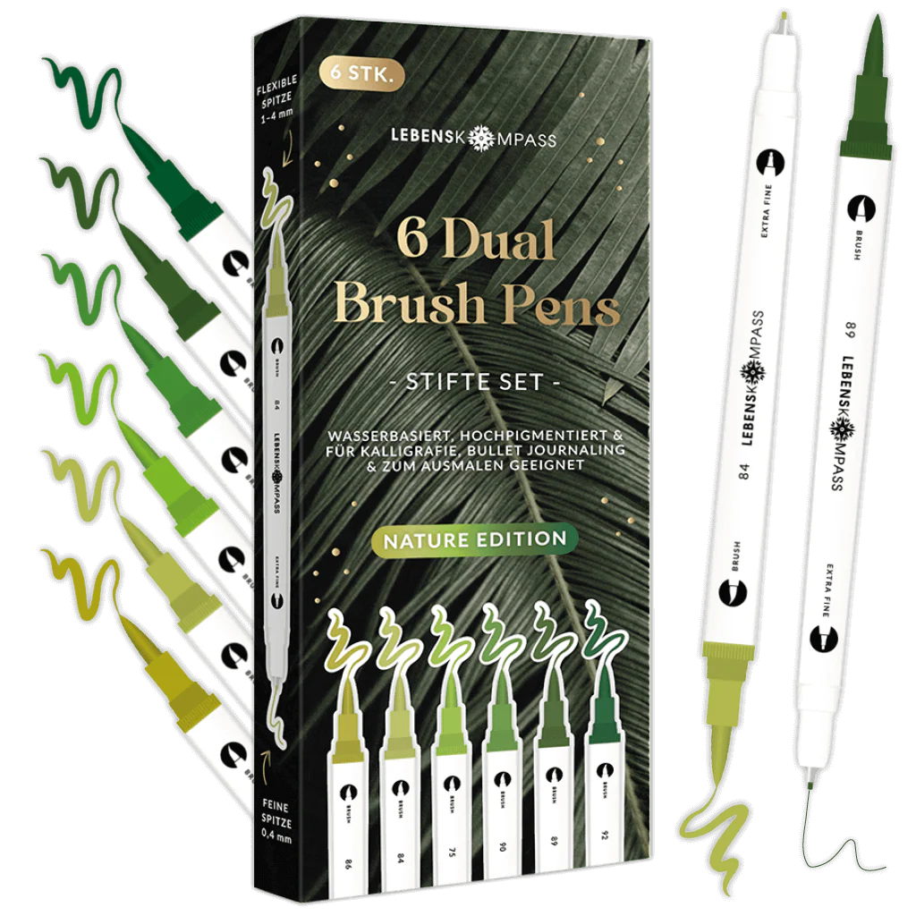 6er Dual Brush Pen Sets - Bunte Pinselstifte - Image 3