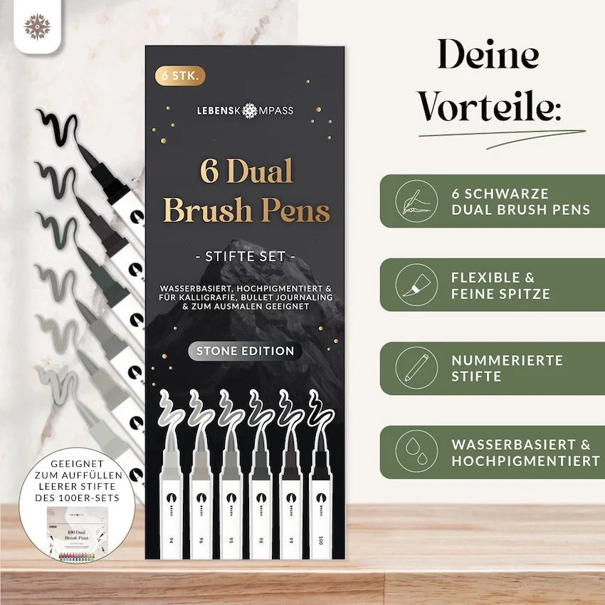 6er Dual Brush Pen Sets - Bunte Pinselstifte - Image 33