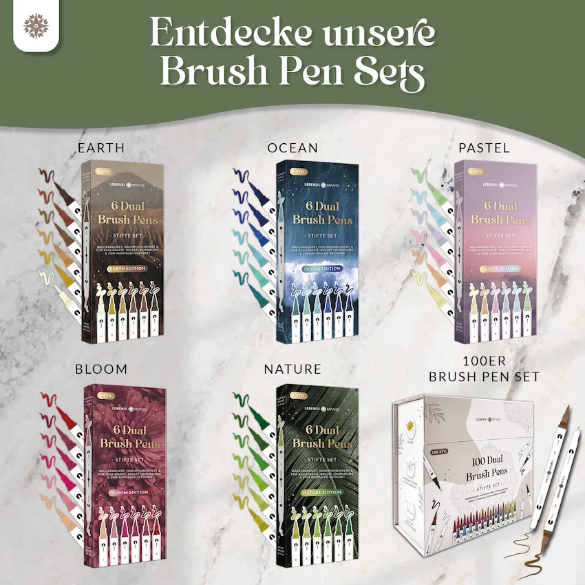 6er Dual Brush Pen Sets - Bunte Pinselstifte - Image 37
