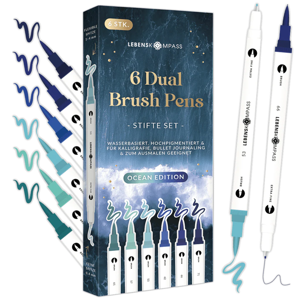 6er Dual Brush Pen Sets - Bunte Pinselstifte - Image 4