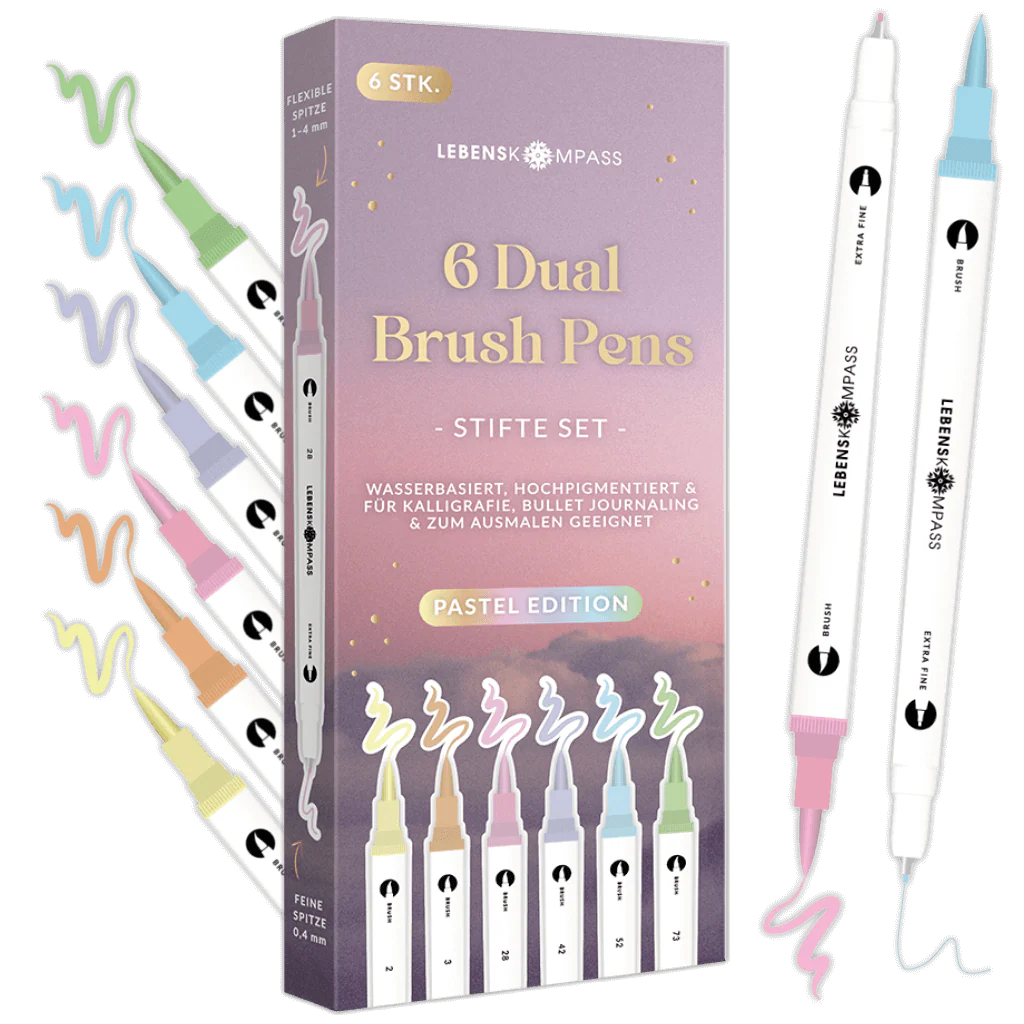 6er Dual Brush Pen Sets - Bunte Pinselstifte - Image 5