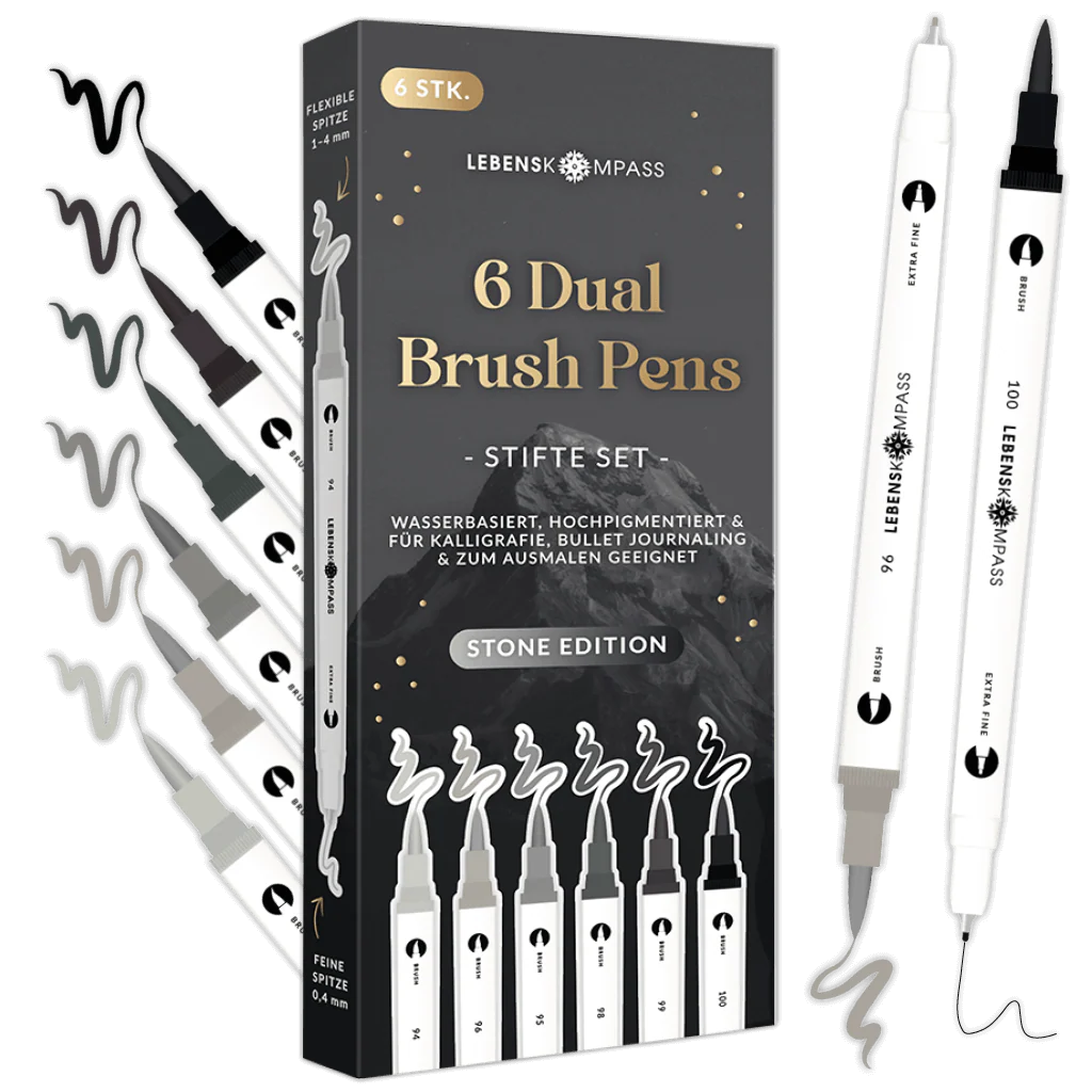 6er Dual Brush Pen Sets - Bunte Pinselstifte - Image 6