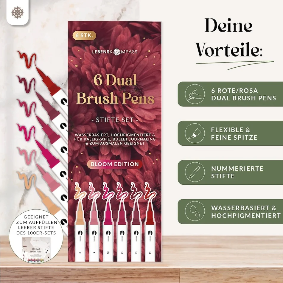 6er Dual Brush Pen Sets - Bunte Pinselstifte - Image 8