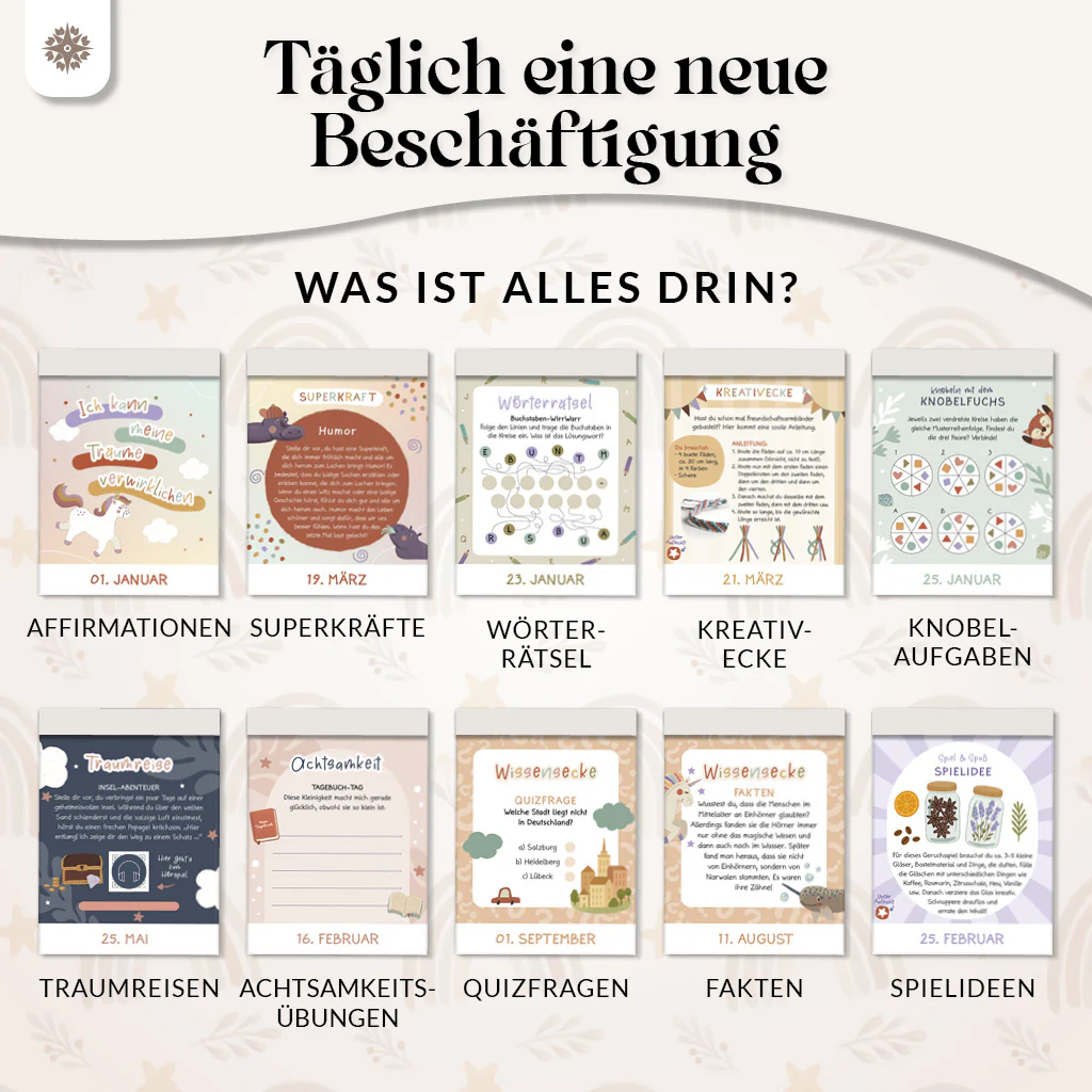 Abreißkalender für Kinder – 365 Tage Spiel, Spaß & Lernen - Jahresunabhängig - Image 11