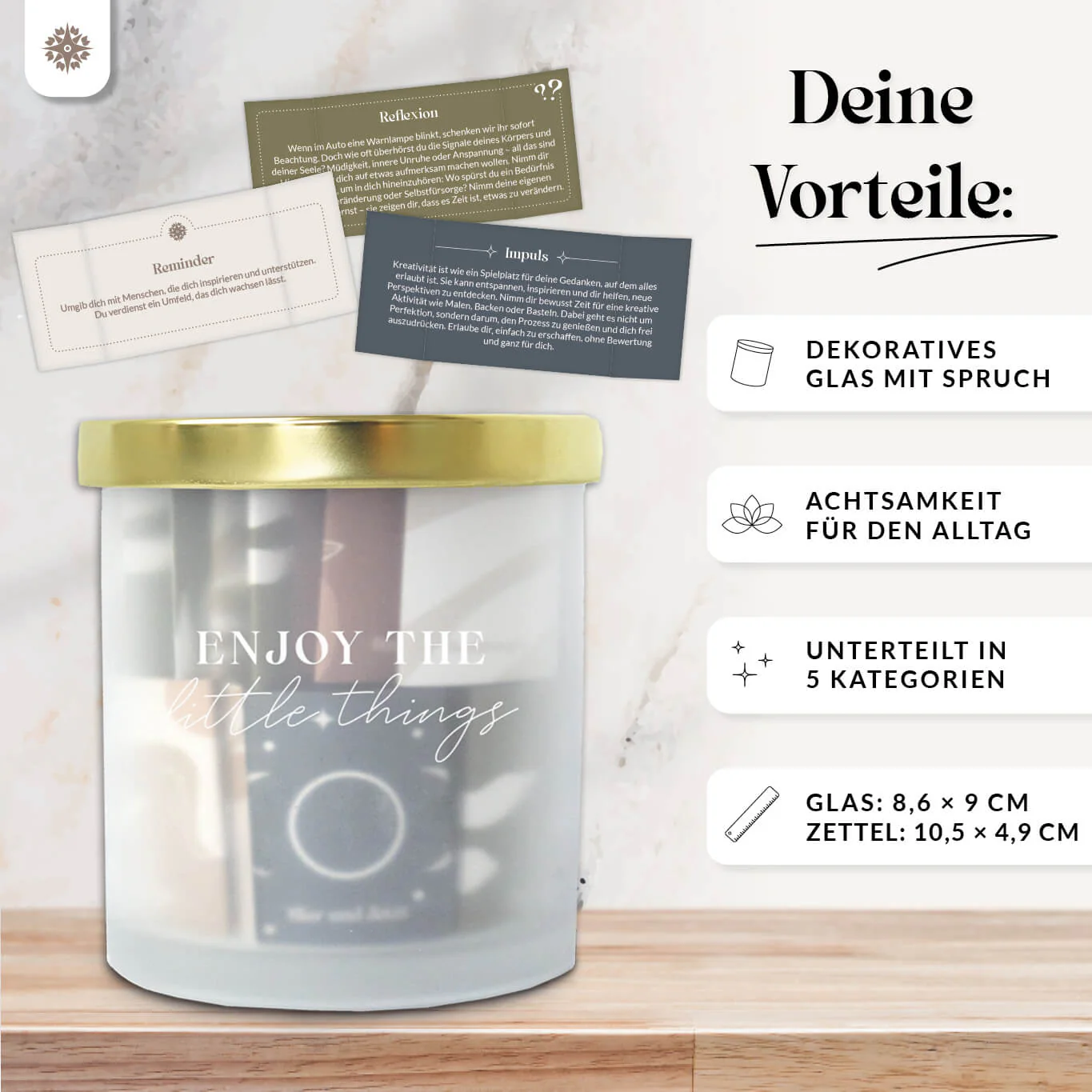 Achtsamkeitsglas mit 30 Zettelchen - Image 4