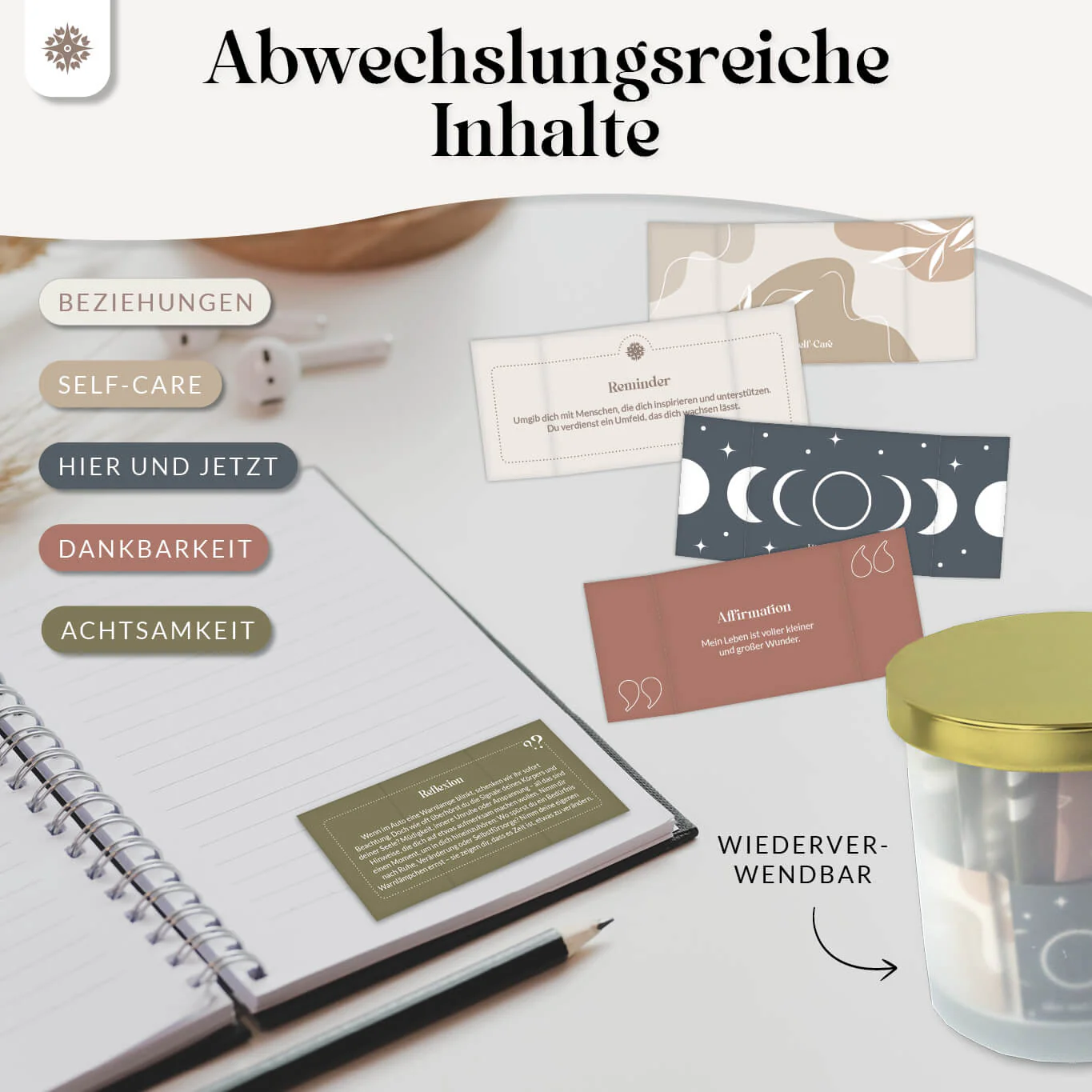 Achtsamkeitsglas mit 30 Zettelchen - Image 5