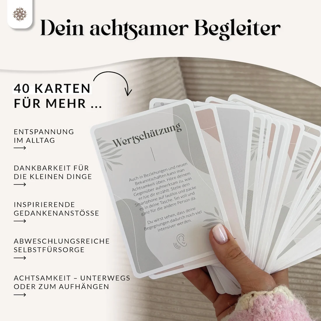 Achtsamkeitskarten - Set mit 40 Karten - Image 4