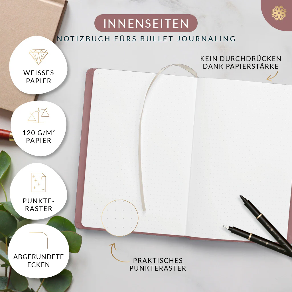 Bullet Journal "PRO" DIN A5 - Notizbuch mit Punktraster - Image 18