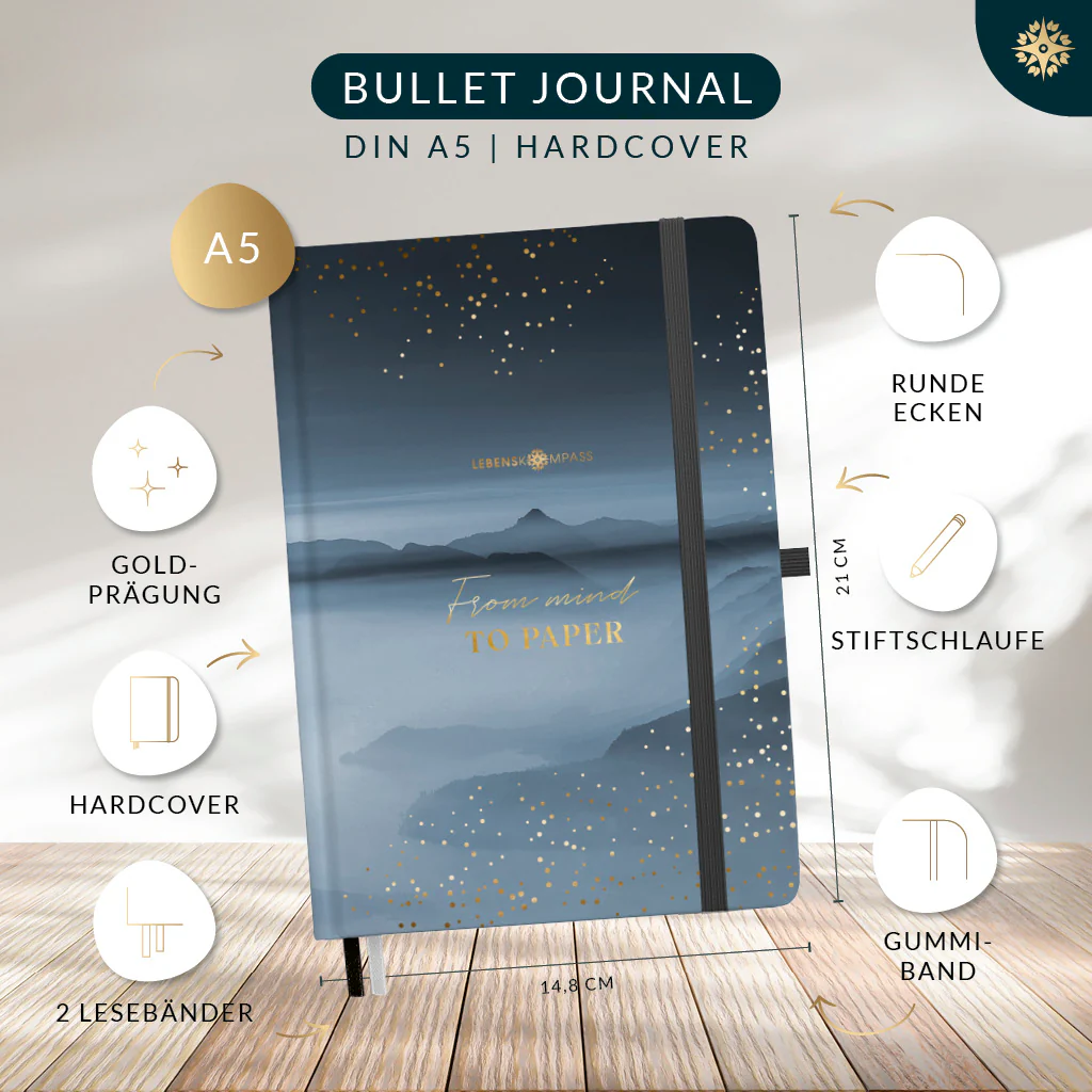 Bullet Journal "PRO" DIN A5 - Notizbuch mit Punktraster - Image 33
