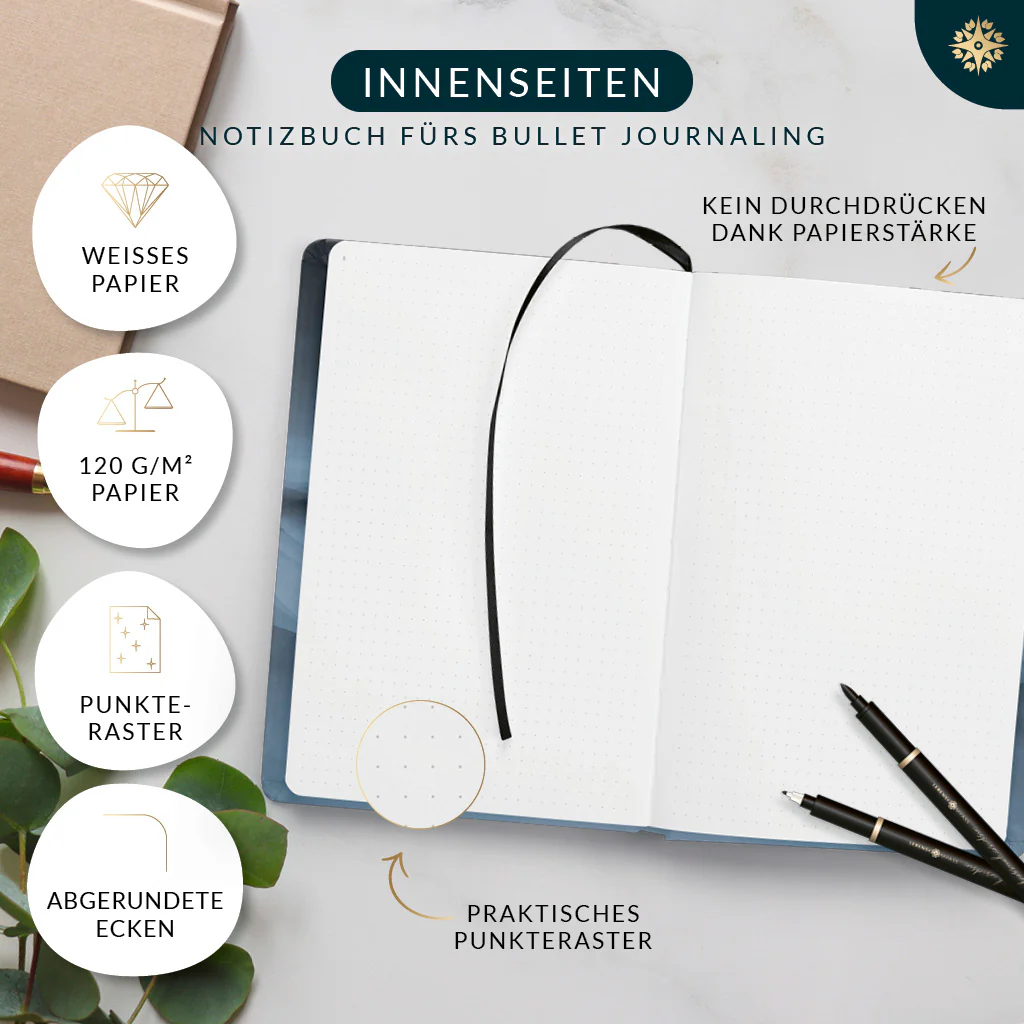 Bullet Journal "PRO" DIN A5 - Notizbuch mit Punktraster - Image 34