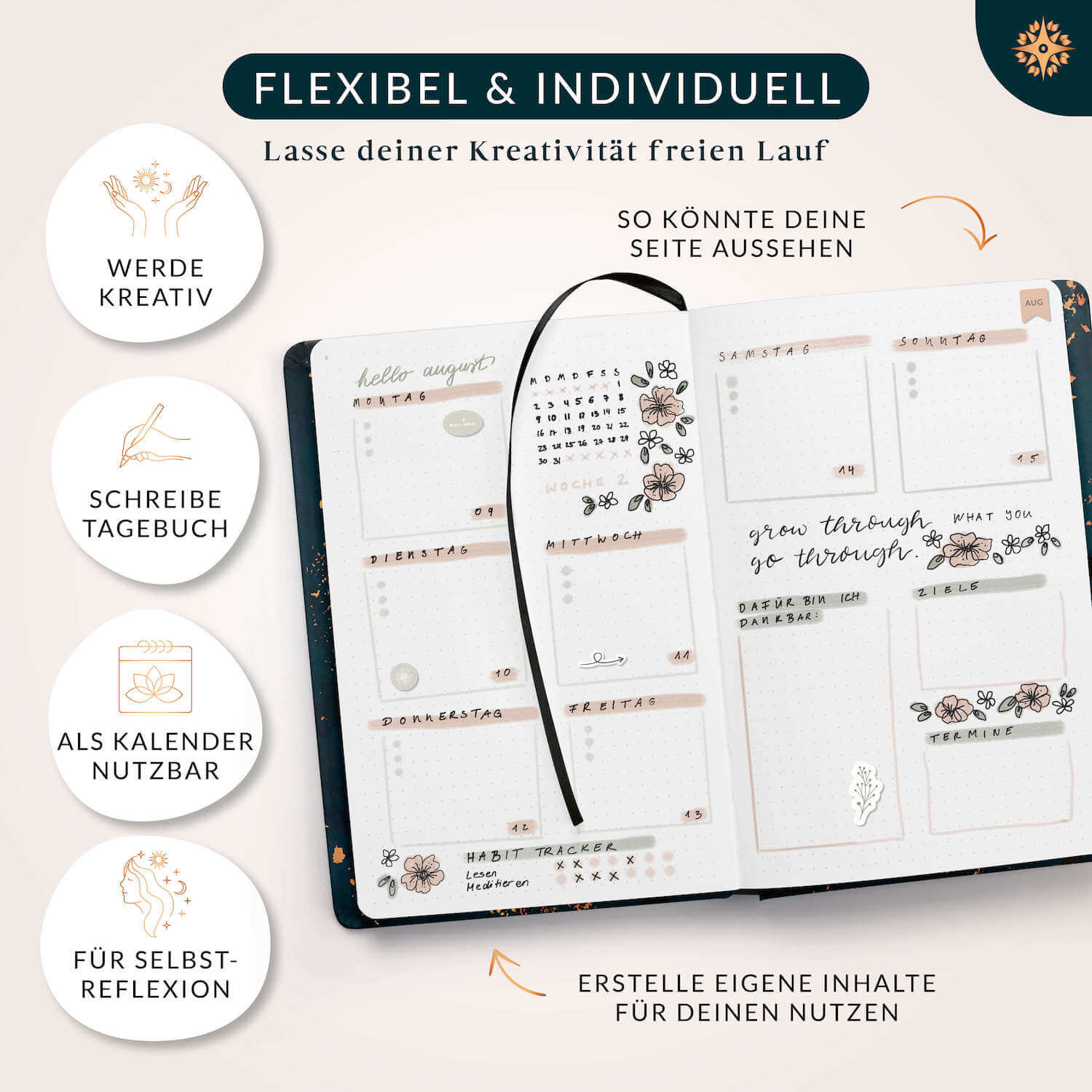 Bullet Journal "PRO" DIN A5 - Notizbuch mit Punktraster - Image 4