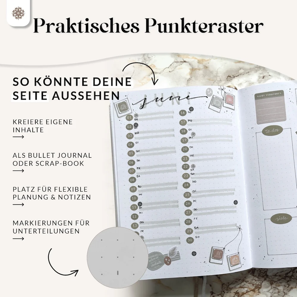 Bullet Journal "SLIM" DIN A5 - Notizbuch mit Punktraster - Image 19