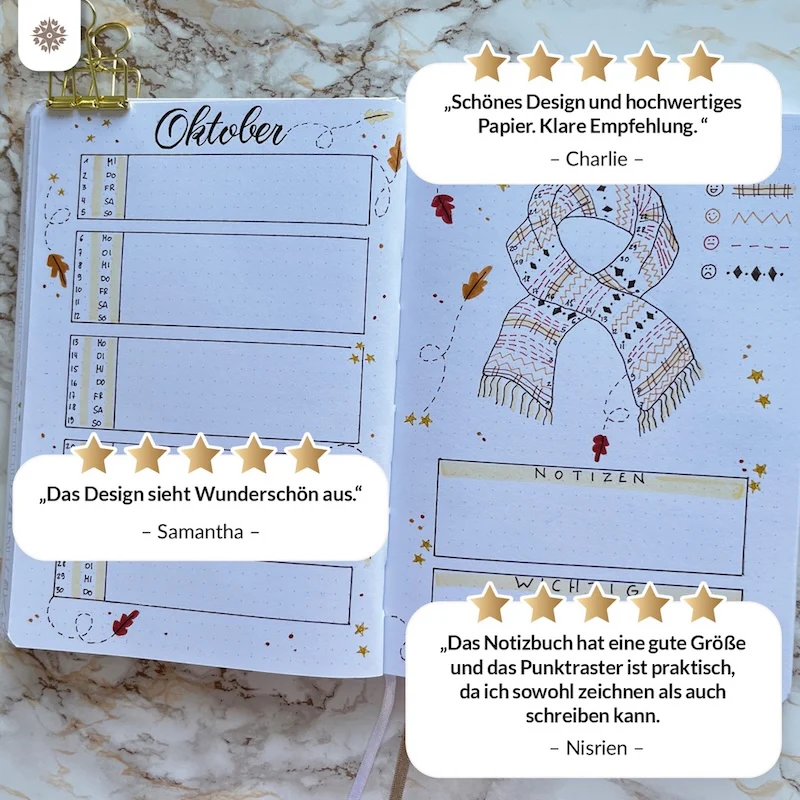 Bullet Journal "SLIM" DIN A5 - Notizbuch mit Punktraster - Image 22