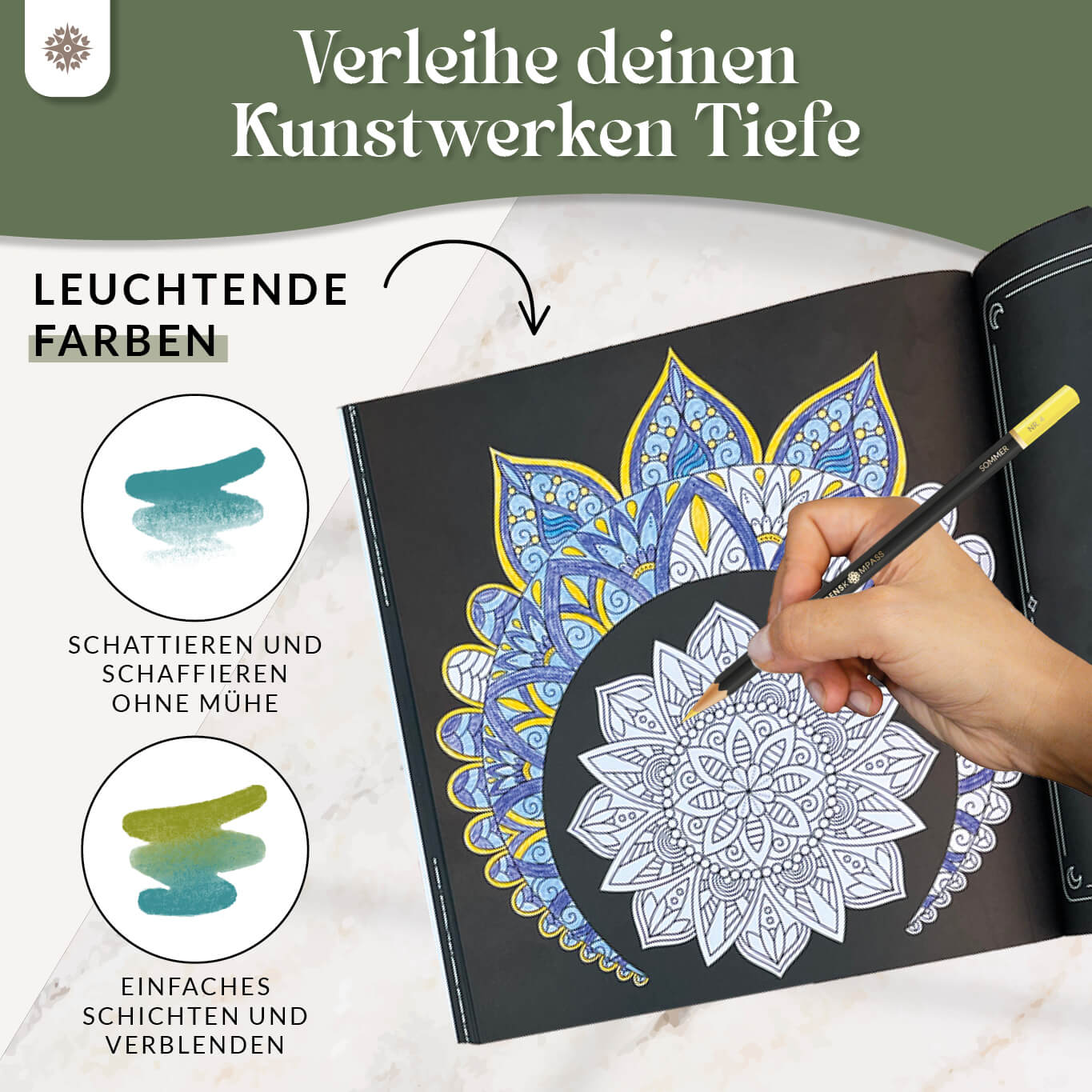 Buntstifte Set zum Malen und Zeichnen - 48 Stück - Image 4
