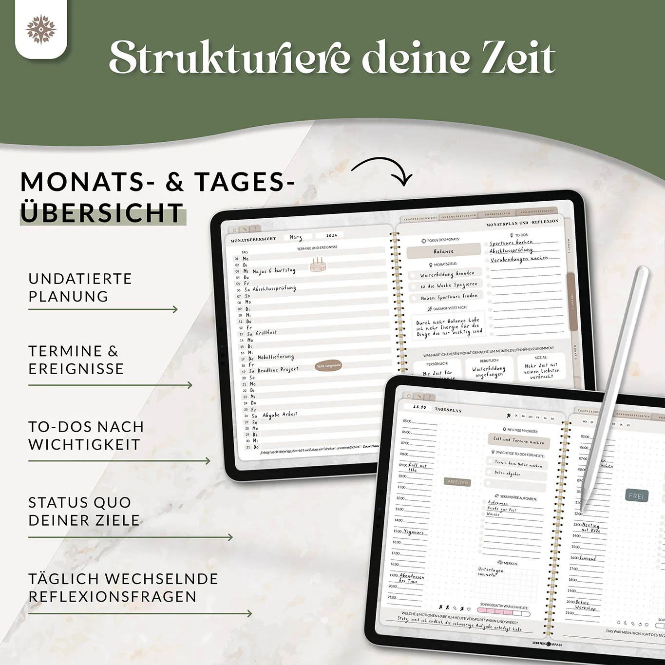 Digitaler Produktivitätsplaner - PDF mit Hyperlinks - Image 4