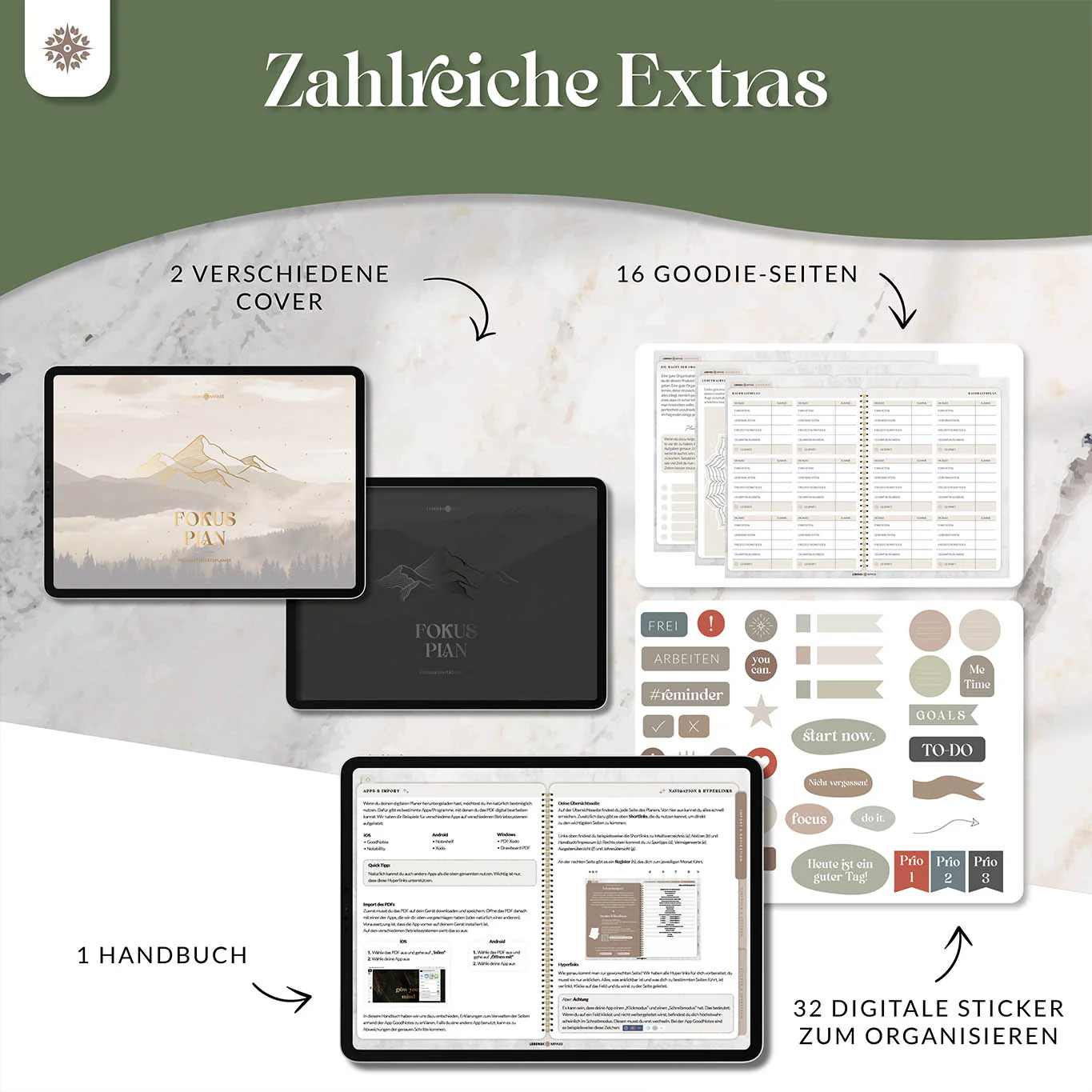 Digitaler Produktivitätsplaner - PDF mit Hyperlinks - Image 6