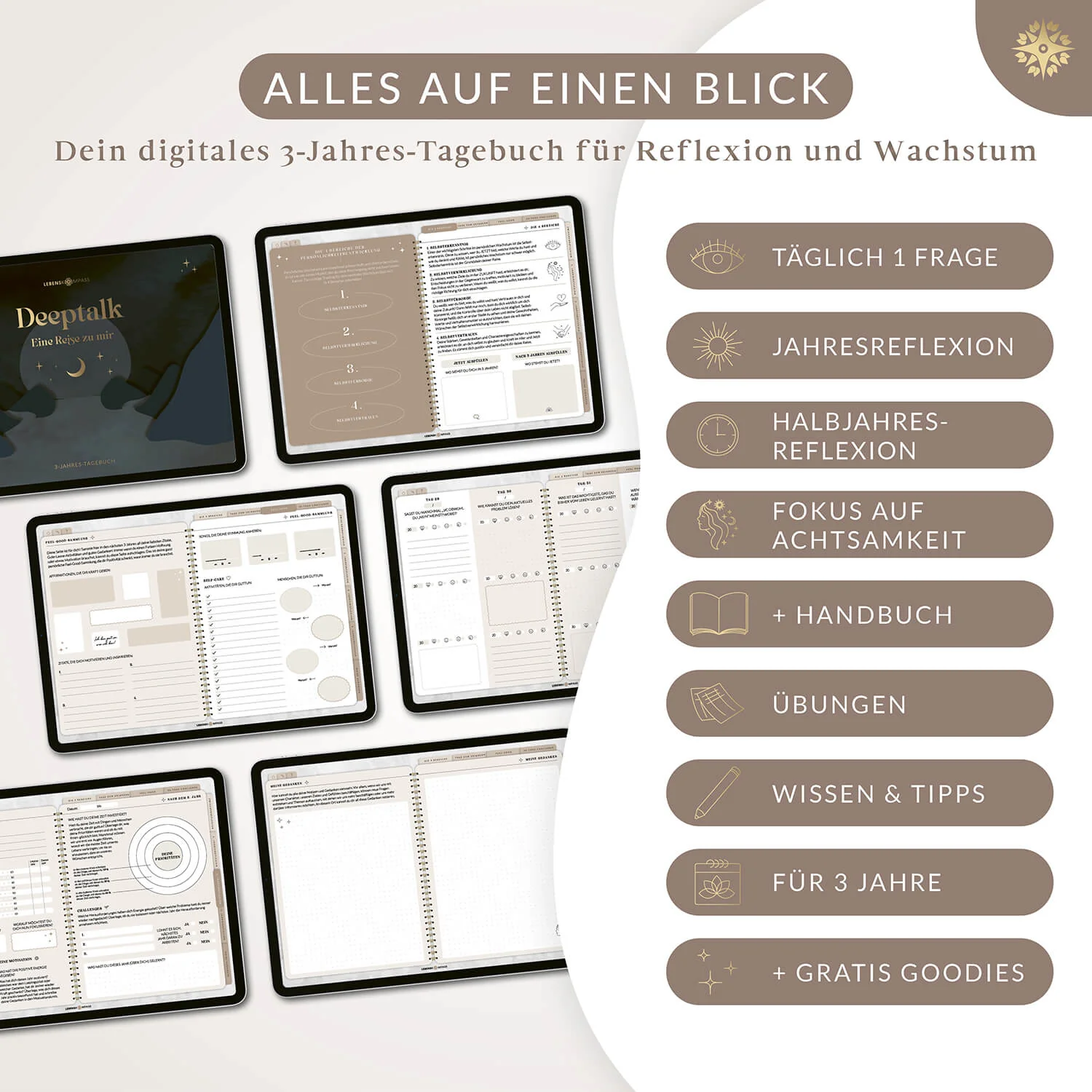 Digitales 3-Jahres-Tagebuch "DEEPTALK" - PDF mit Hyperlinks - Image 10