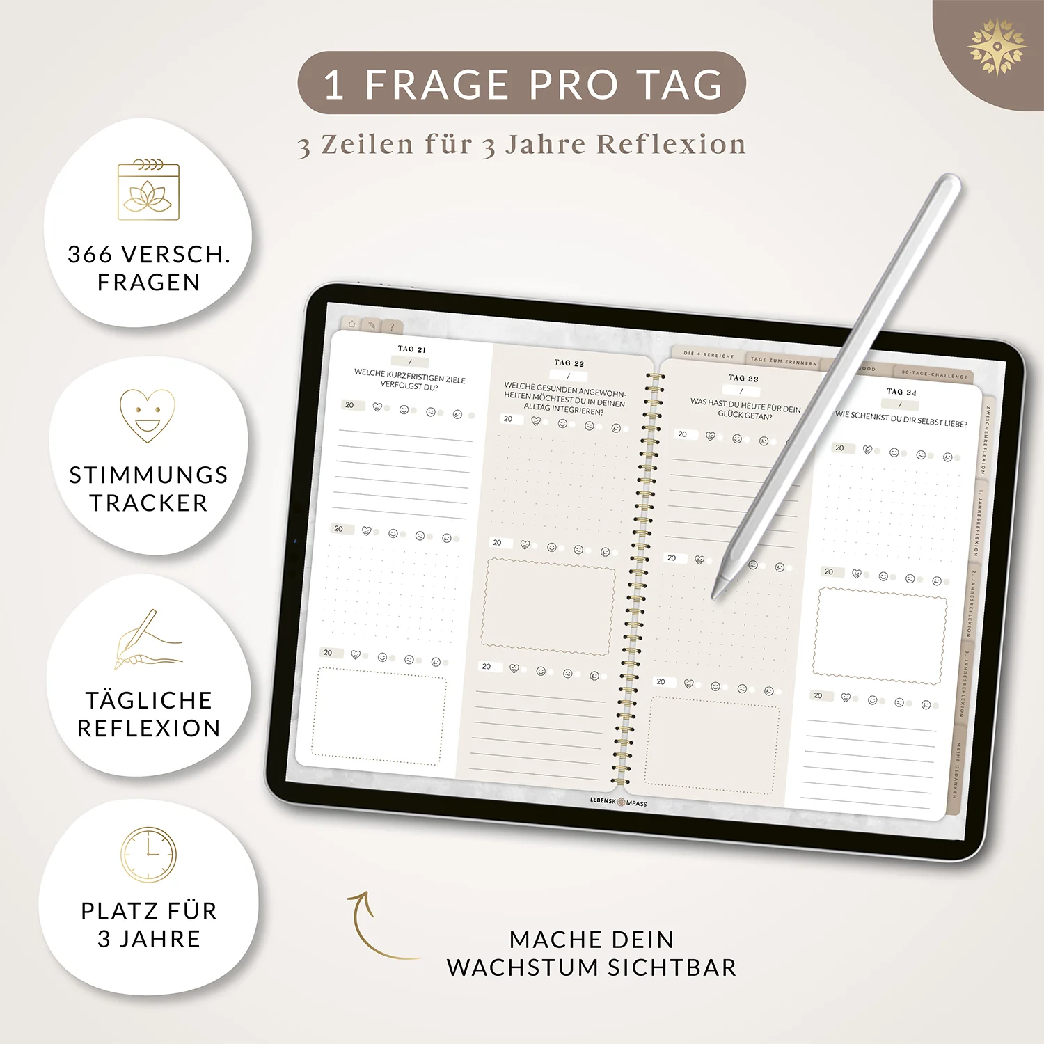 Digitales 3-Jahres-Tagebuch "DEEPTALK" - PDF mit Hyperlinks - Image 15