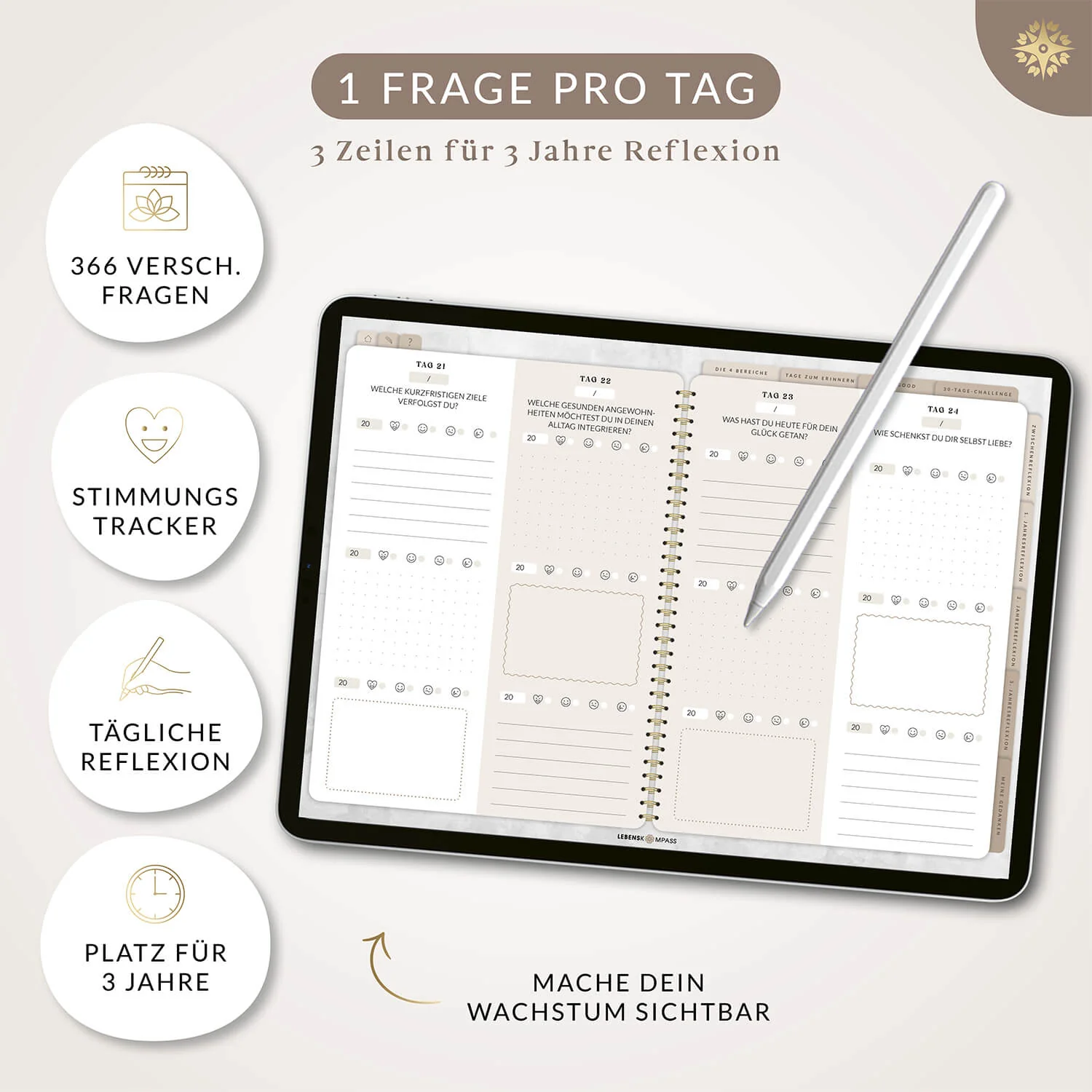 Digitales 3-Jahres-Tagebuch "DEEPTALK" - PDF mit Hyperlinks - Image 7