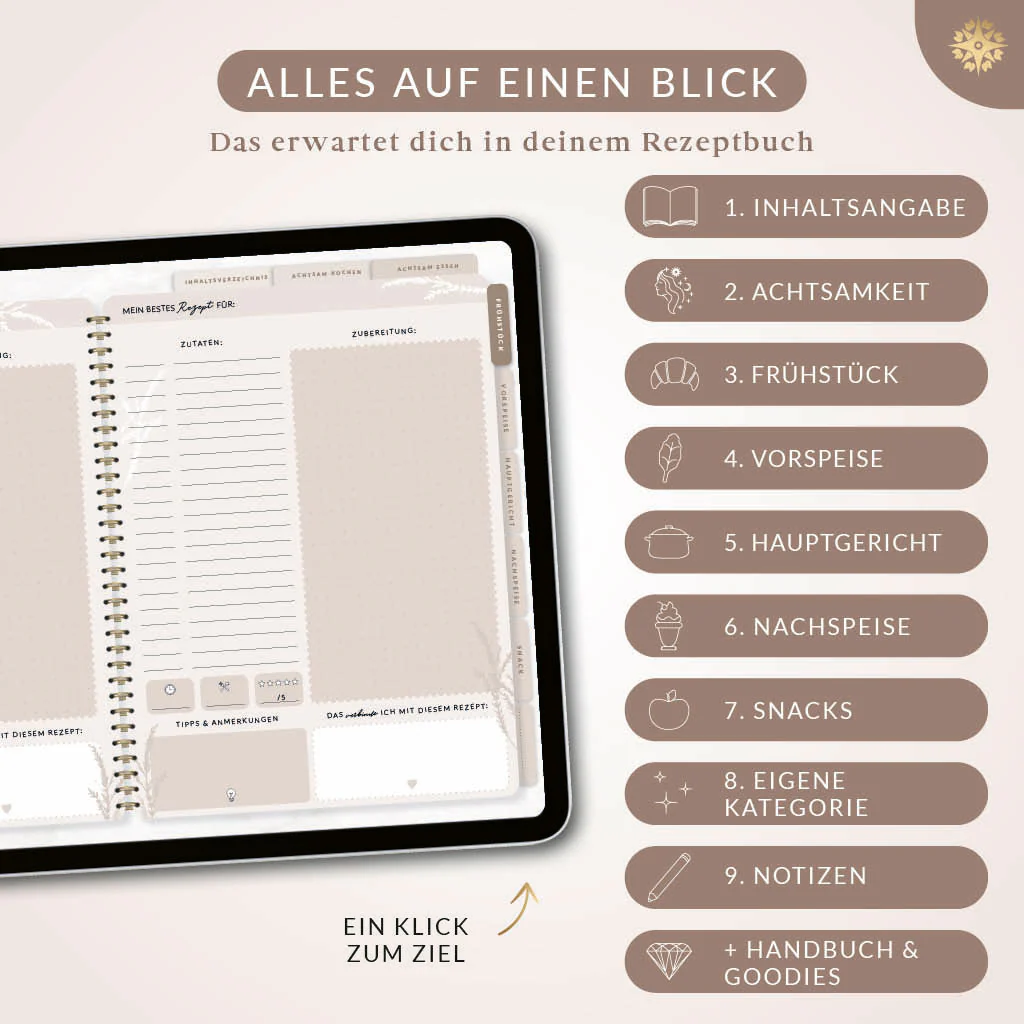 Digitales Rezeptbuch zum Selberschreiben - PDF mit Hyperlinks - Image 3