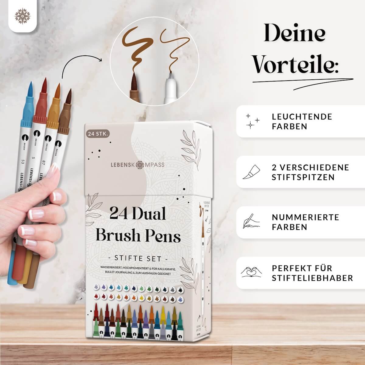 Dual Brush Pens - Bunte Pinselstifte Set - Image 3