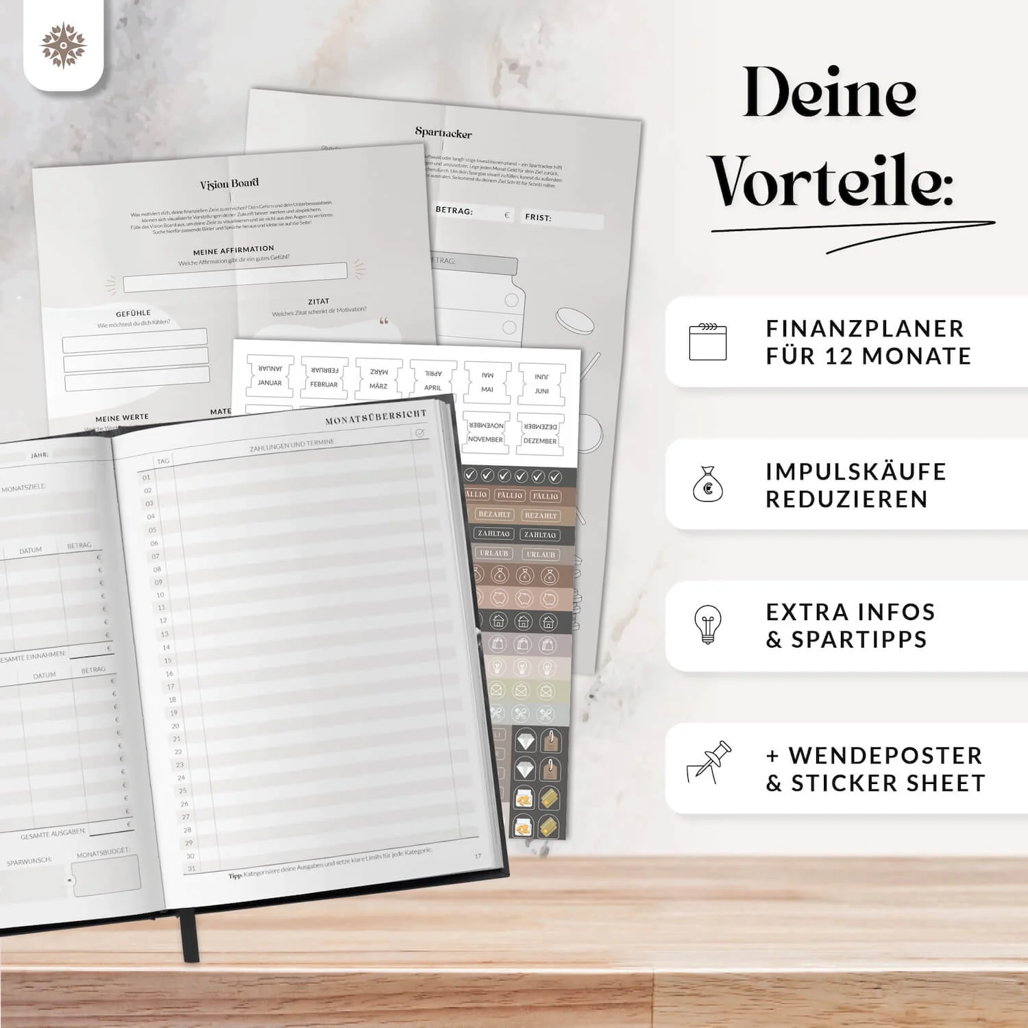 Finanzplaner  – 12 Monate Undatiert - Image 12