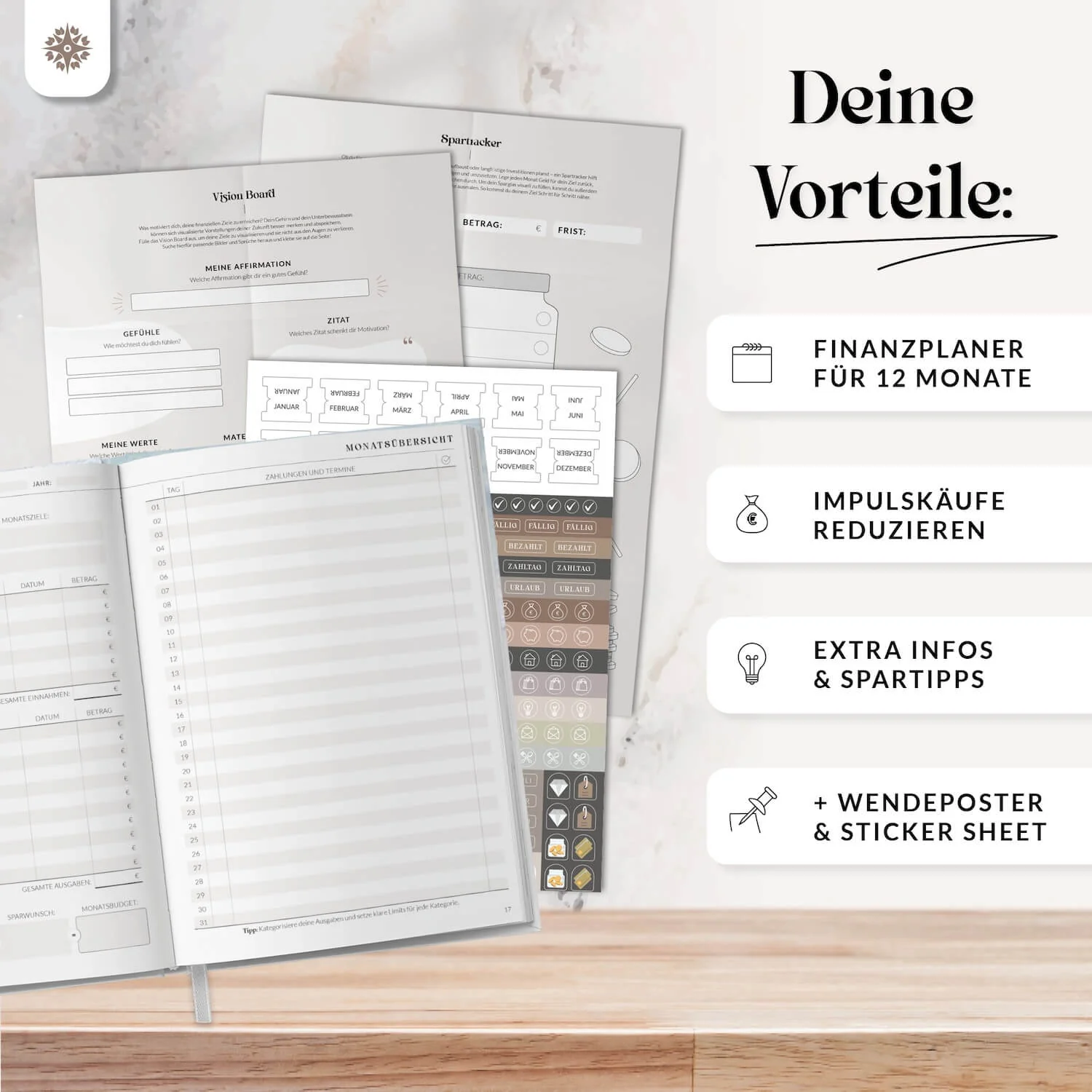 Finanzplaner  – 12 Monate Undatiert - Image 4