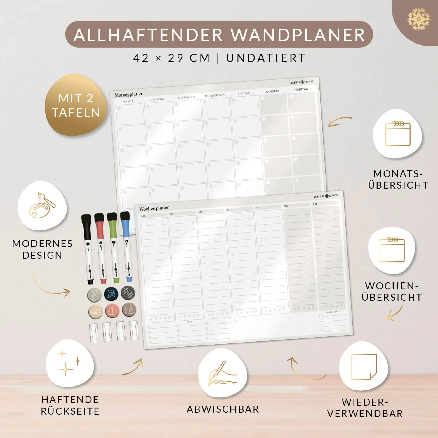 FlexiPlan® - Selbsthaftender Wandplaner - Image 11