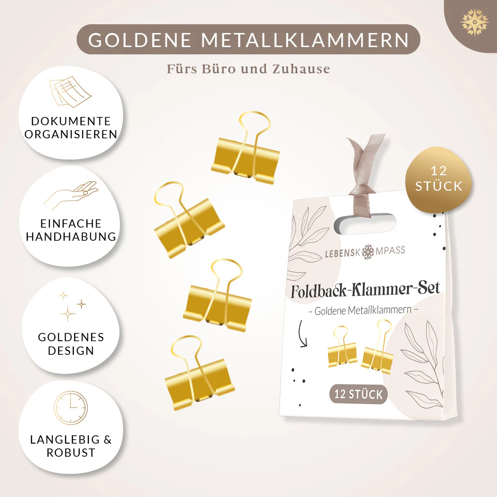12er Foldback-Klammer-Set - Image 3