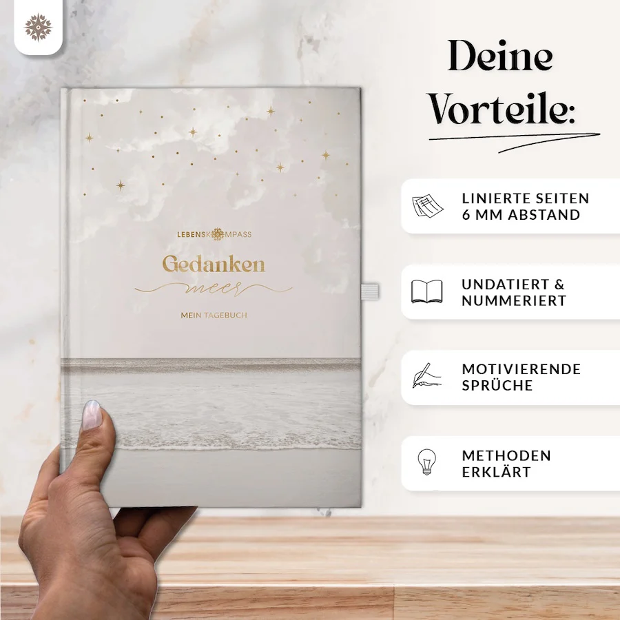 Gedankenmeer - Liniertes Tagebuch für Erwachsene - Image 8