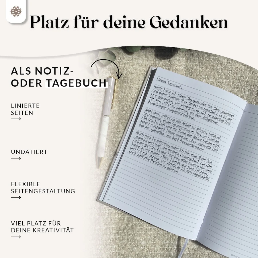 Gedankenmeer - Liniertes Tagebuch für Erwachsene - Image 9