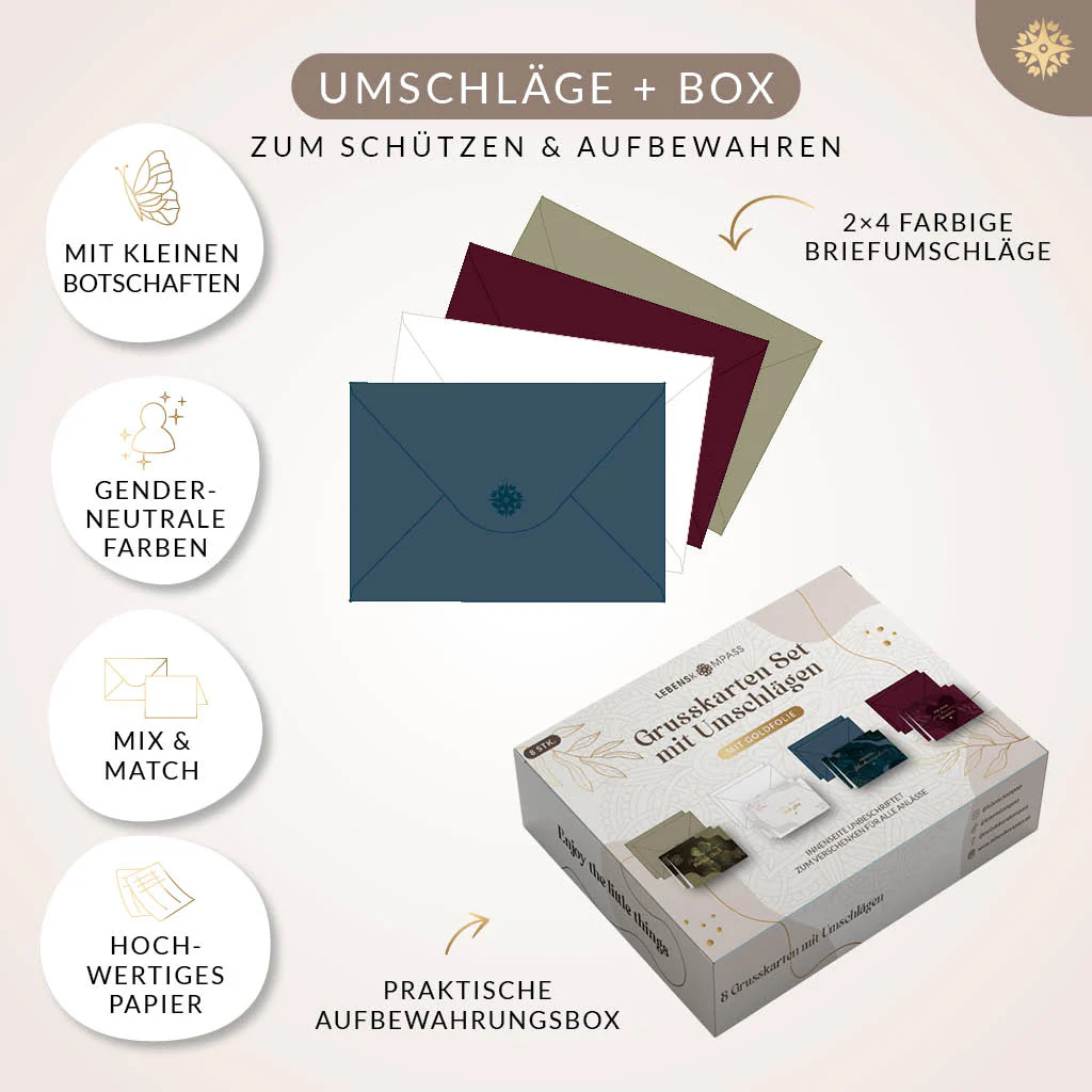 8er Set Grußkarten mit Umschlägen - Image 4
