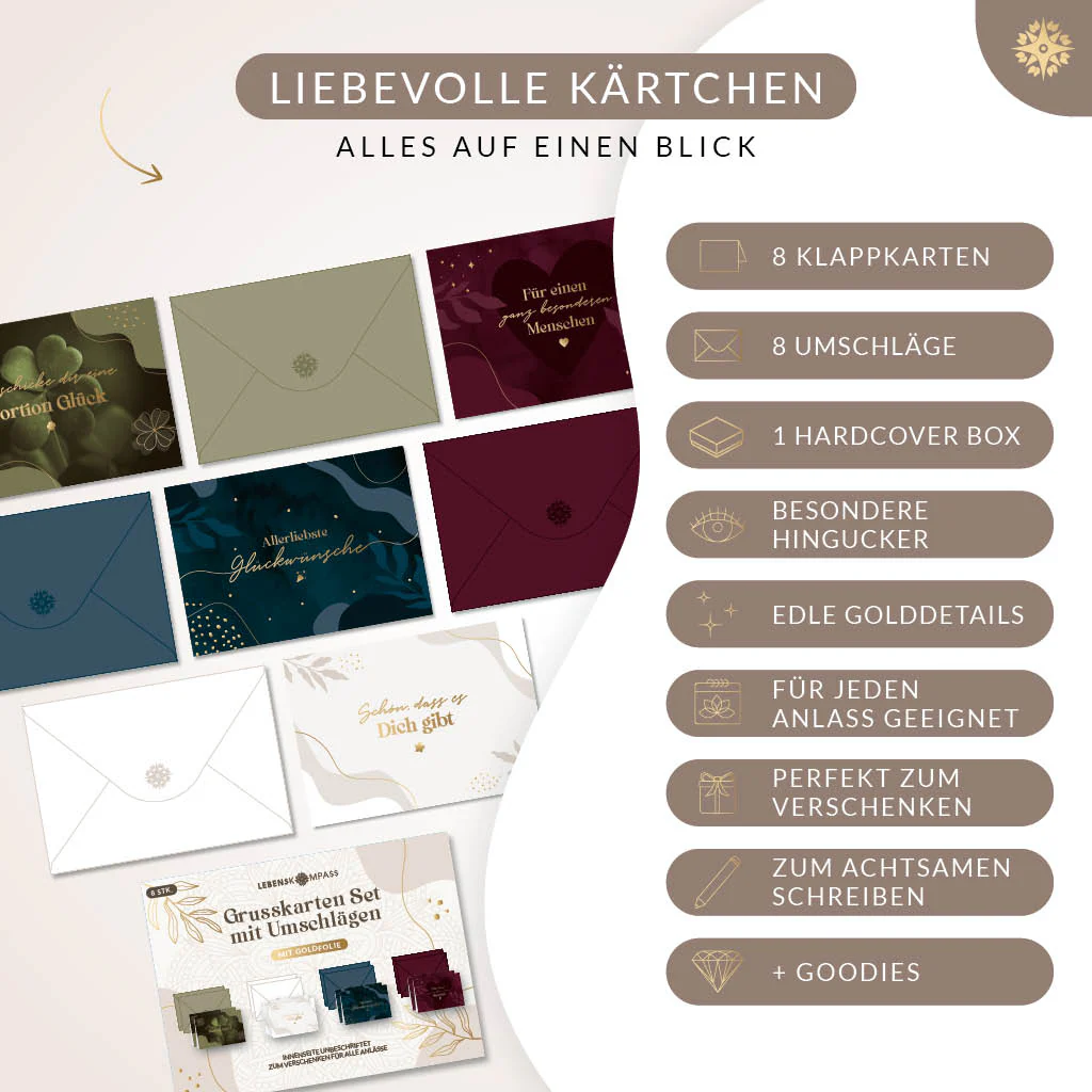 8er Set Grußkarten mit Umschlägen - Image 7