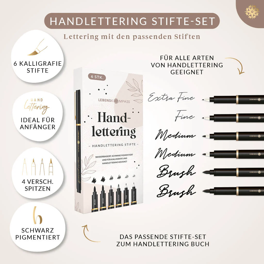 "Handlettering Starter"-Set (Buch + Stifte) - Image 4