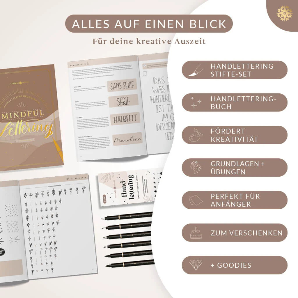 "Handlettering Starter"-Set (Buch + Stifte) - Image 6