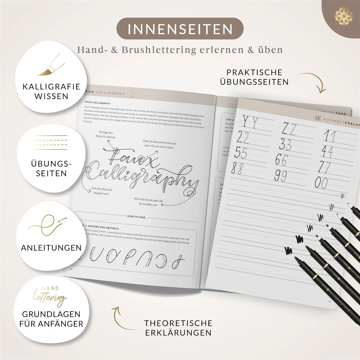 "Handlettering Starter"-Set (Buch + Stifte) - Image 7