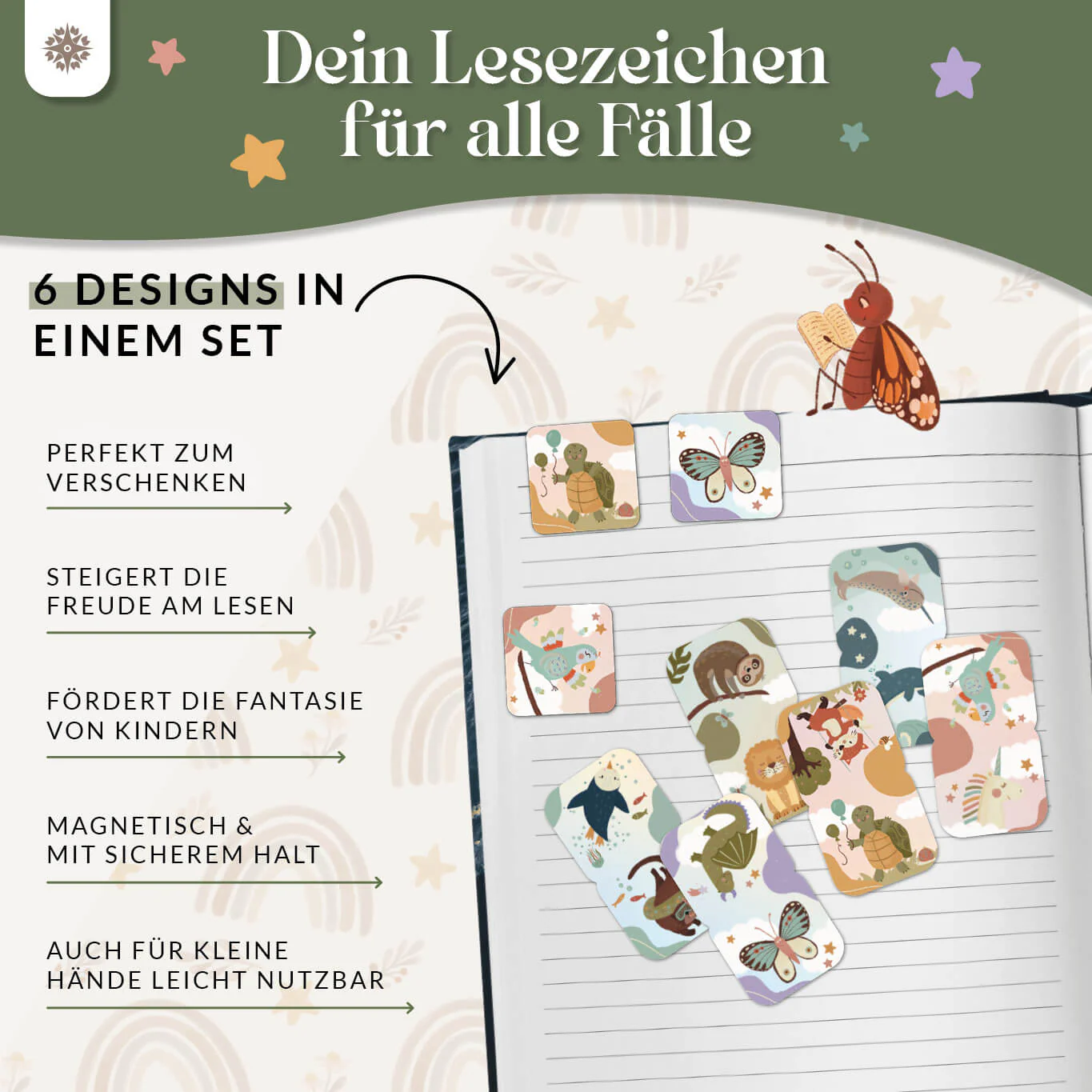 Magnetische Lesezeichen für Kinder - 6-er Set - Image 4