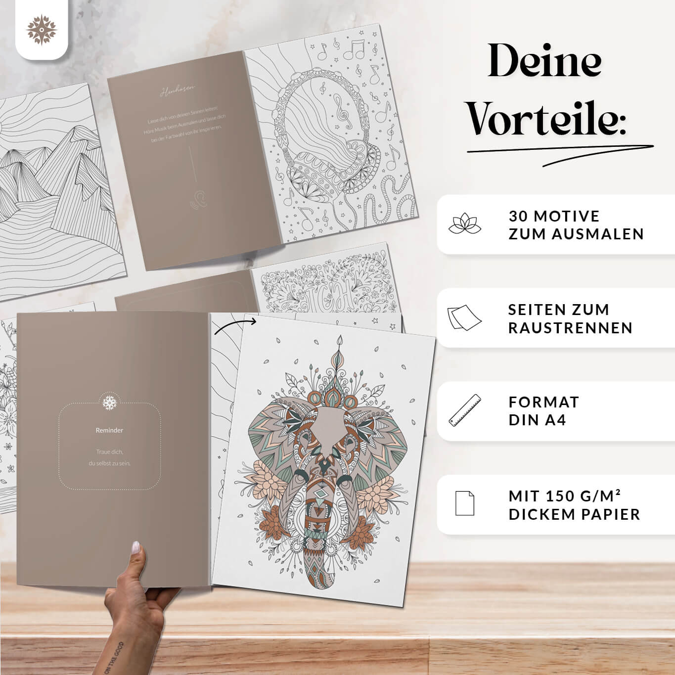 Malbuch Erwachsene "JUST PAINTING MY THOUGHTS” - Image 3