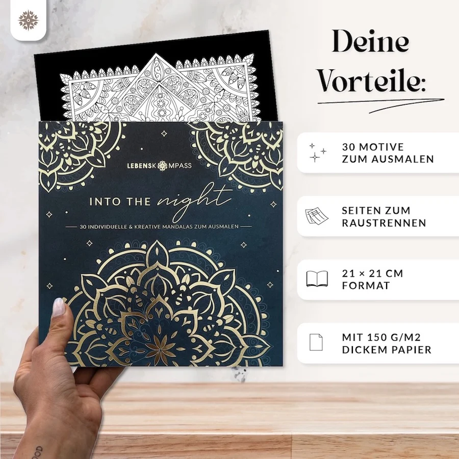 Mandala Malbuch Erwachsene "Into the Night" - Image 3