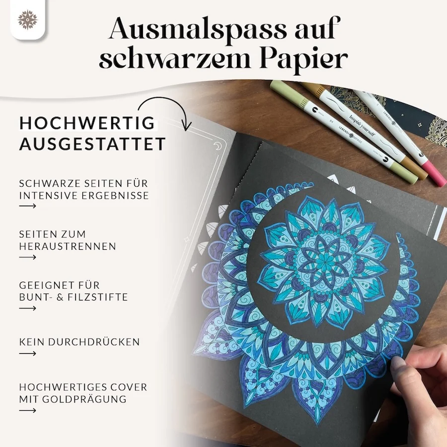 Mandala Malbuch Erwachsene "Into the Night" - Image 4