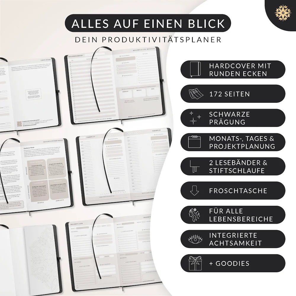 Produktivitätsplaner "FOKUS PLAN" - Undatiert DIN A5 - Image 19