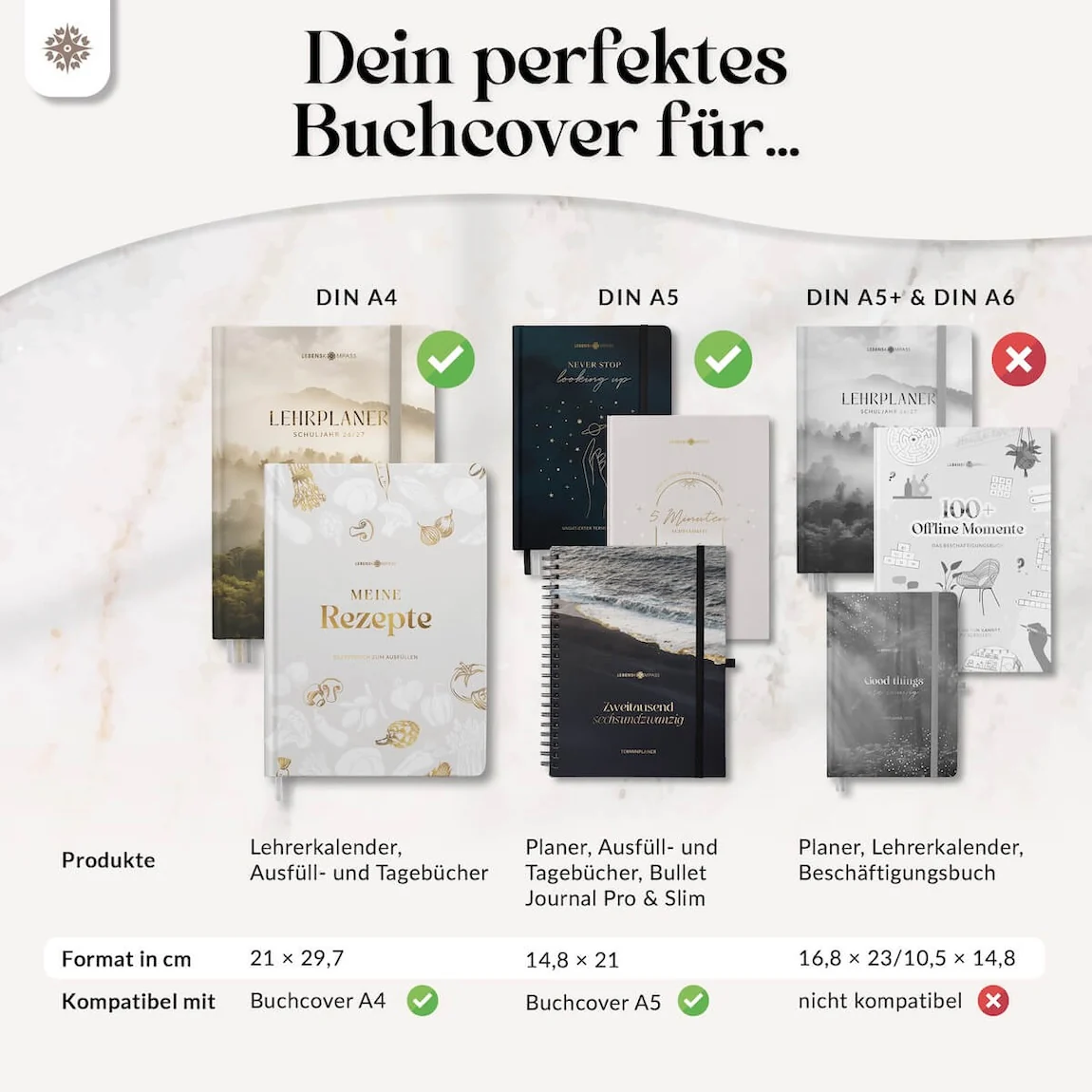 PU Buchcover für DIN A4 & A5 Bücher - Image 72