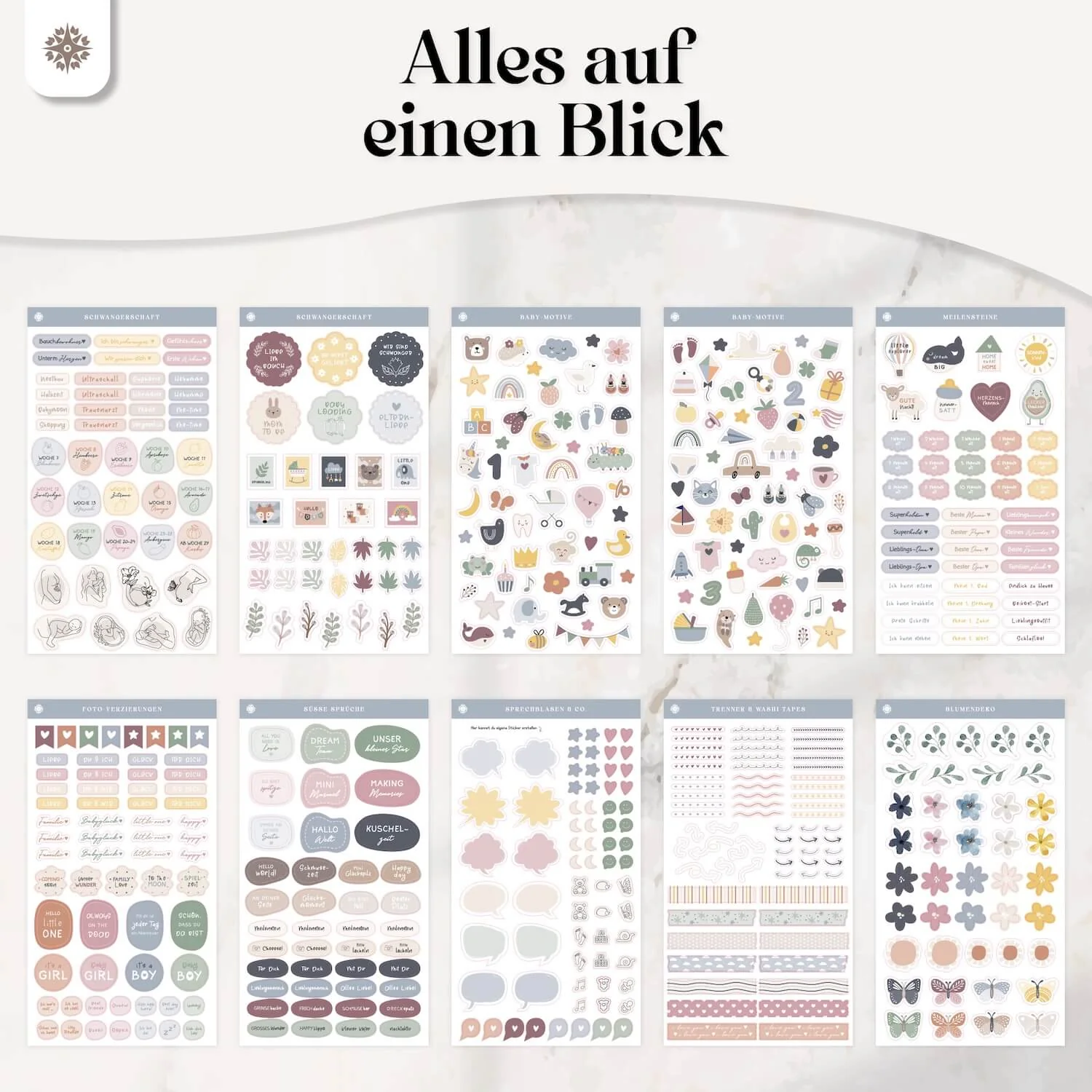 Sticker Set Schwangerschaft & Baby - Image 5