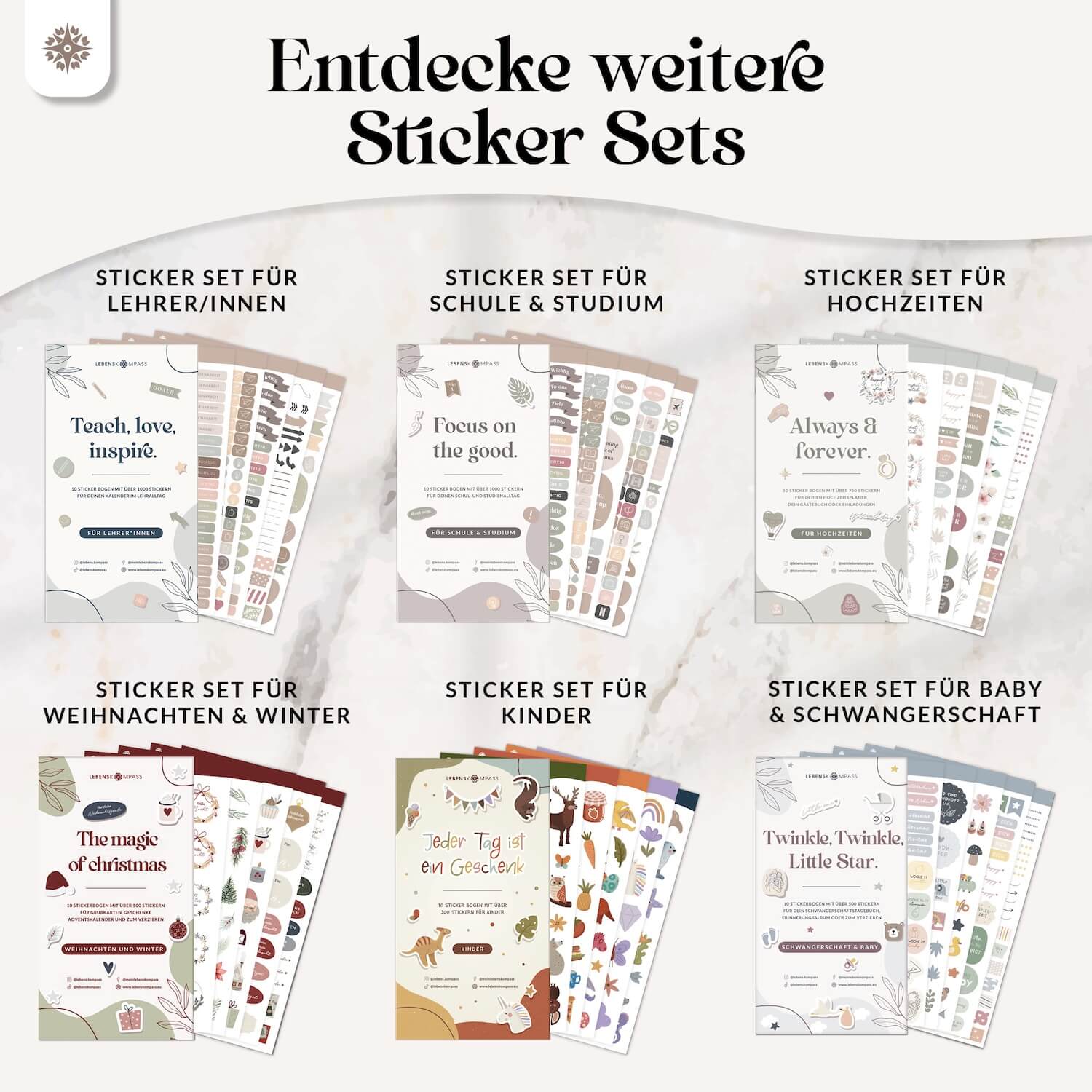 Sticker Set für Kalender & Bullet Journaling - Image 6